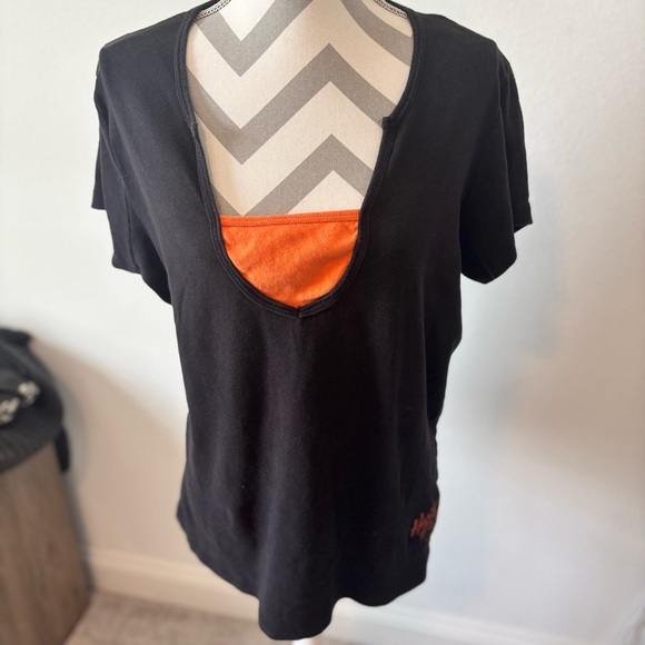 Harley-Davidson Tops - Womens Harley-Davidson Black & Orange Accent Logo Tee Women’s 2X